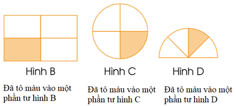 Toán lớp 3 trang 56, 57, 58 Một phần hai. Một phần tư | Cánh diều (ảnh 1)