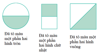 Toán lớp 3 trang 56, 57, 58 Một phần hai. Một phần tư | Cánh diều (ảnh 1)