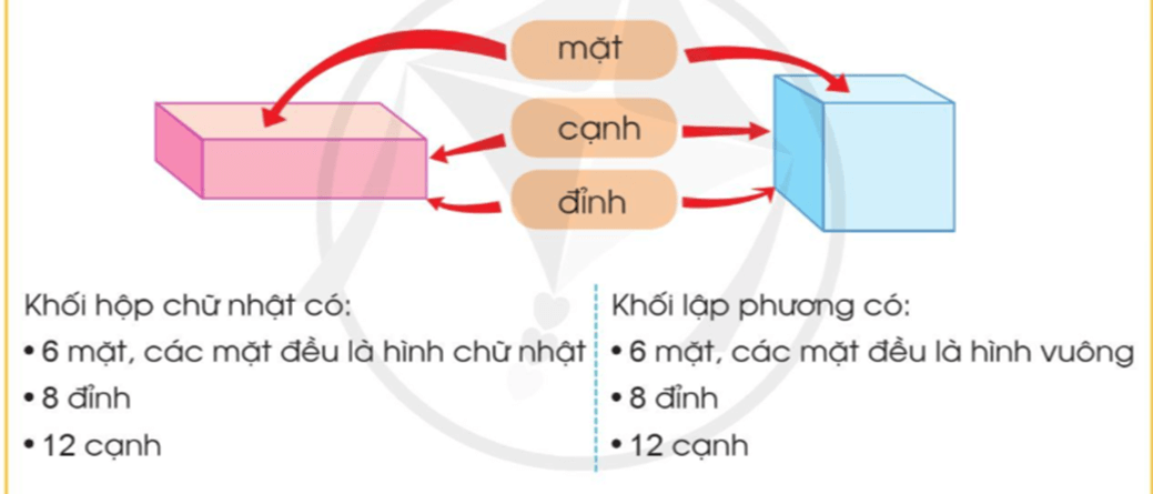 Toán lớp 3 Khối hộp chữ nhật. Khối lập phương (trang 36, 37) | Cánh diều