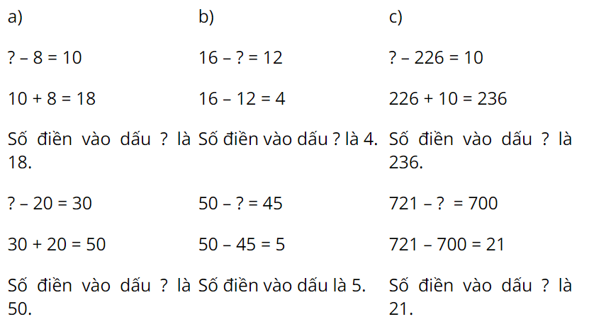 Toán lớp 3 trang 76, 77, 78 Tìm thành phần chưa biết của phép tính | Cánh diều