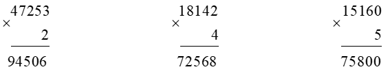 Toán lớp 3 Bài 70: Nhân số có năm chữ số với số có một chữ số (trang 94, 95, 96 Tập 2) | Kết nối tri thức
