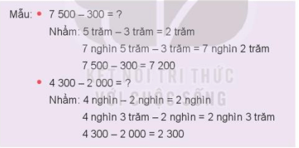 Toán lớp 3 Bài 55: Phép trừ trong phạm vi 10000 (trang 41, 42 Tập 2) | Kết nối tri thức