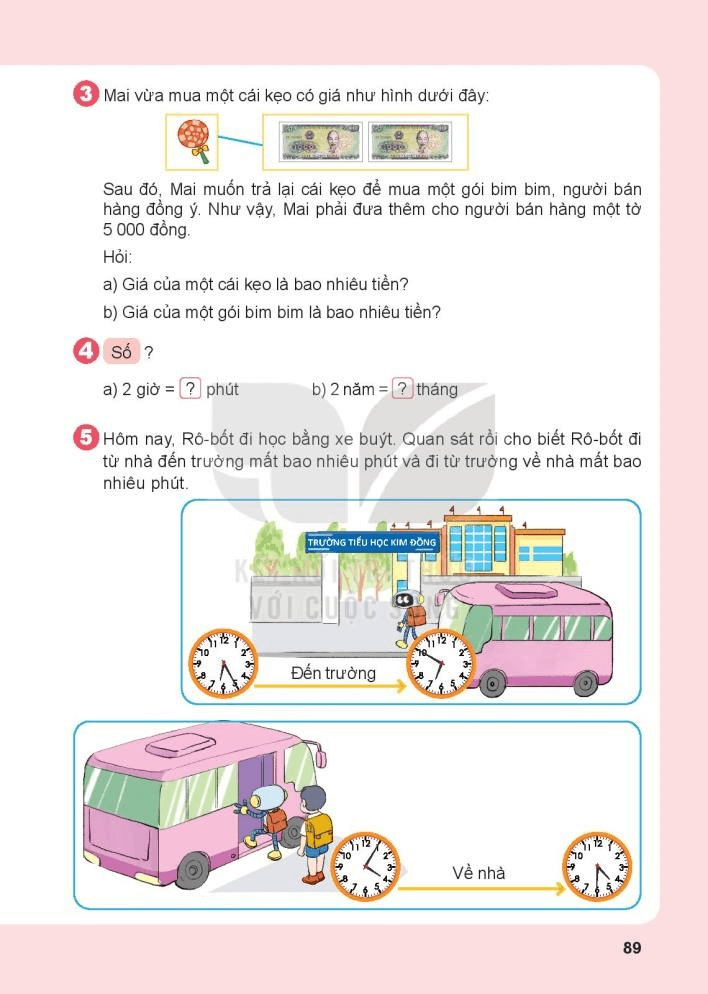 Toán lớp 3 Bài 69: Luyện tập chung (trang 88, 89, 90, 91, 92, 93 Tập 2) | Kết nối tri thức