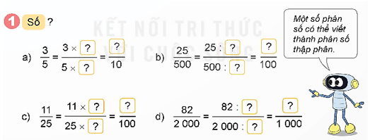 Toán lớp 5 Kết nối tri thức Bài 4: Phân số thập phân (trang 14) | Giải Toán lớp 5