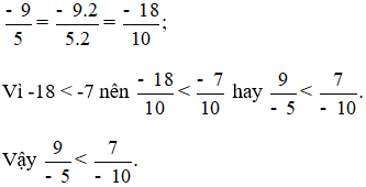 So sánh: a) (-9)/4 và 1/3