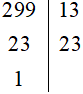 Phân tích các số sau ra thừa số nguyên tố: 45, 78, 270, 299