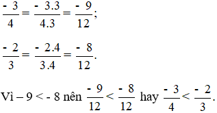 Viết các số sau theo thứ tự tăng dần: a) -3/4; 2/5; -2/3; 1/3