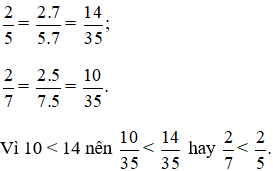 Viết các phân số sau theo thứ tự tăng dần: a) 2/5; -1/2; 2/7