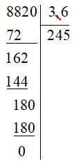 Tính: a) 46,827 : 90; b)( - 72,39) : (- 19); c) (- 882) : 3,6