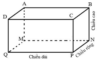 Một căn phòng có dạng hình hộp chữ nhật với chiều dài 4,2 m