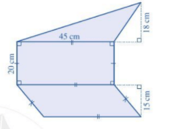 Quan sát Hình 97, Hình 98 và tính diện tích của phần tô xanh ở mỗi hình đó