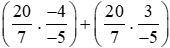 Tính giá trị biểu thức sau theo cách hợp lí. (20/7 x (-4)/(-5))+