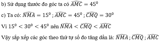 Cho hình vuông MNPQ và số đo các góc ghi tương ứng như trên hình sau