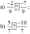 Tìm dấu thích hợp (>, <) thay cho dấu "?".