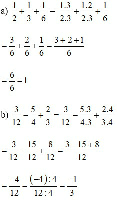 Phép cộng và phép trừ phân số (Lý thuyết Toán lớp 6) | Kết nối tri thức