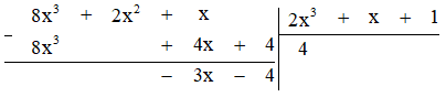 Tính: (6x^2 - 2x + 1) : (3x - 1)