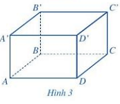 Quan sát hình hộp chữ nhật ở Hình 3 và đọc tên các mặt, các cạnh, các đỉnh