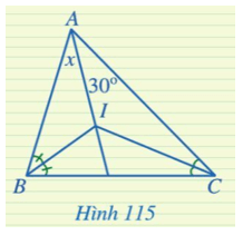 Tìm số đo x trong Hình 115