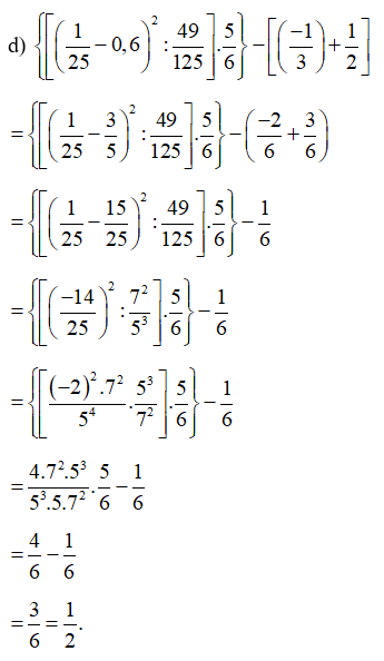 Tính: (3/4 : 1 1/2) - (5/6 : 1/3)