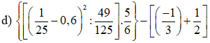 Tính: (3/4 : 1 1/2) - (5/6 : 1/3)