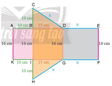 Tấm bìa ở Hình 8 có thể tạo lập thành một hình lăng trụ đứng