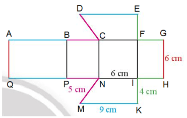 Từ tấm bìa như Hình 11 có thể tạo lập được hình lăng trụ đứng