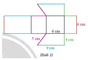 Từ tấm bìa như Hình 11 có thể tạo lập được hình lăng trụ đứng