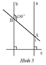 Cho Hình 5 có góc B1 = 130 độ Số đo của góc A1 là bao nhiêu