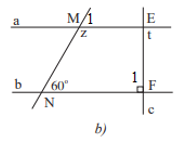 Cho biết m // n và a // b Tính số đo x, y, z, t