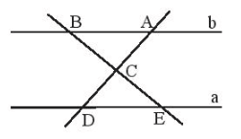 Tìm các cặp góc bằng nhau của hai tam giác ABC và DEC trong Hình 13