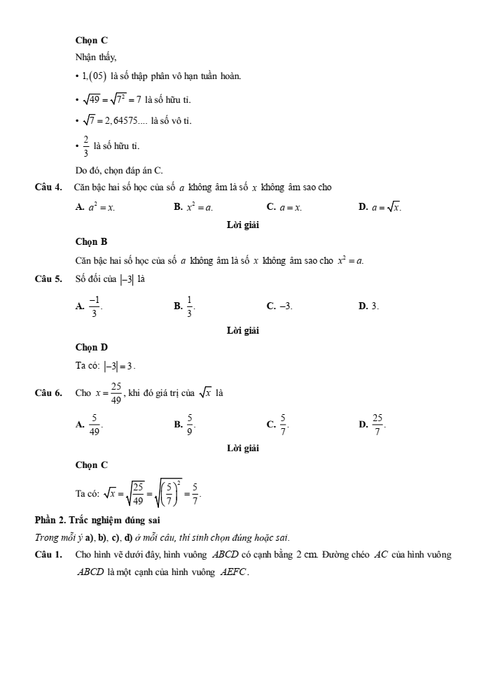 Đề kiểm tra Toán 7 Kết nối tri thức Chương 2 (có lời giải)