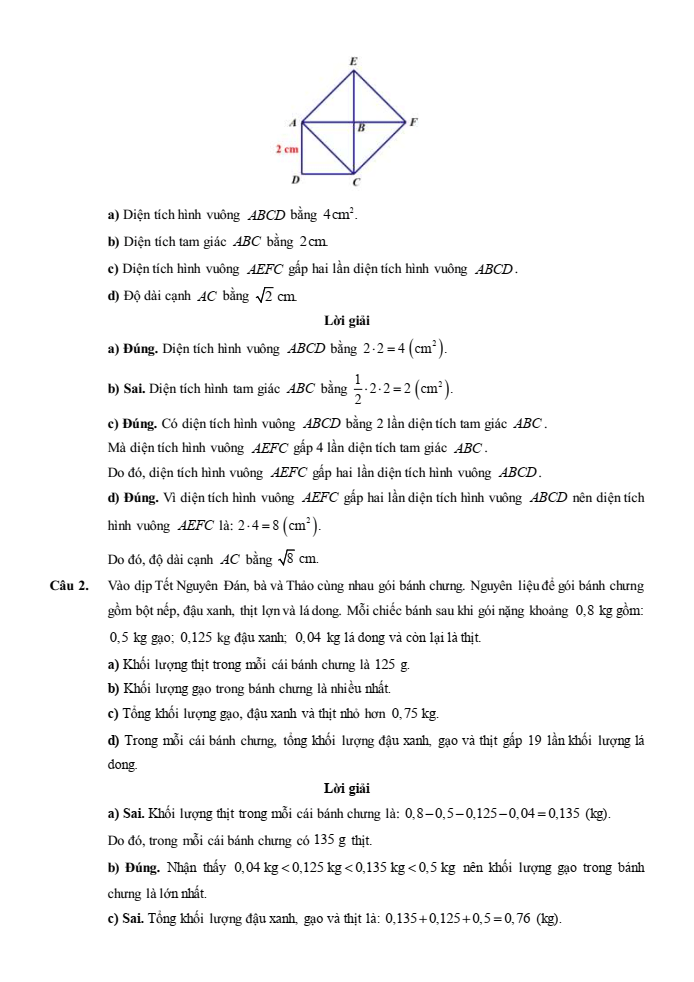 Đề kiểm tra Toán 7 Kết nối tri thức Chương 2 (có lời giải)
