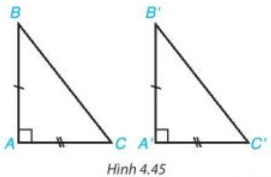 Hai tam giác vuông ABC (vuông tại đỉnh A) và A'B'C' vuông tại đỉnh A')