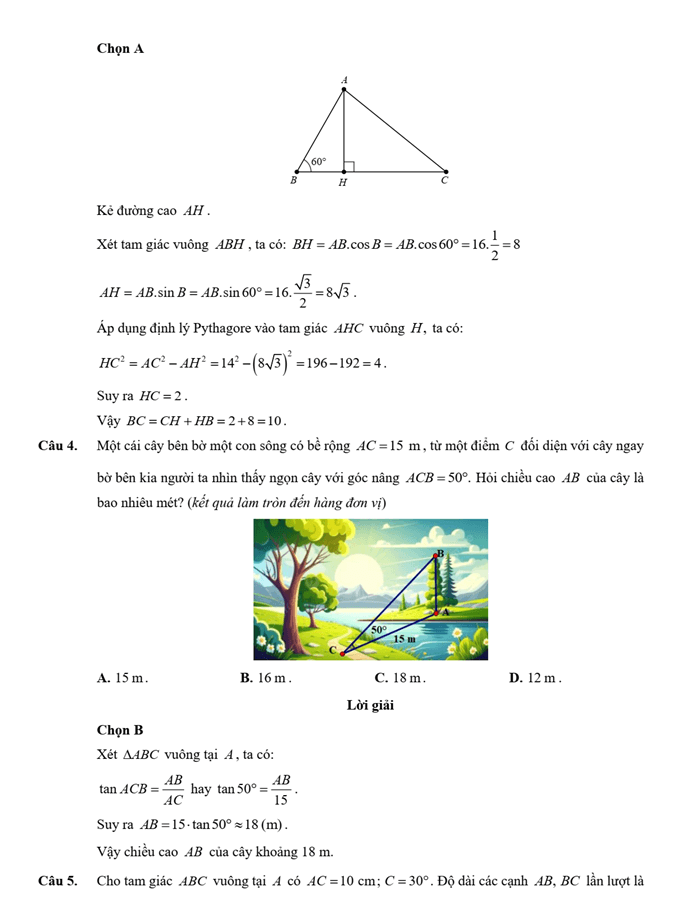 Đề kiểm tra Toán 9 Chân trời sáng tạo Chương 4 (có lời giải)
