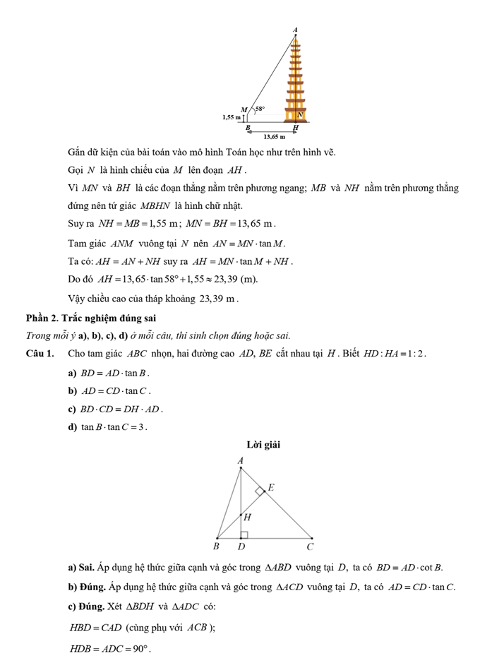 Đề kiểm tra Toán 9 Chân trời sáng tạo Chương 4 (có lời giải)