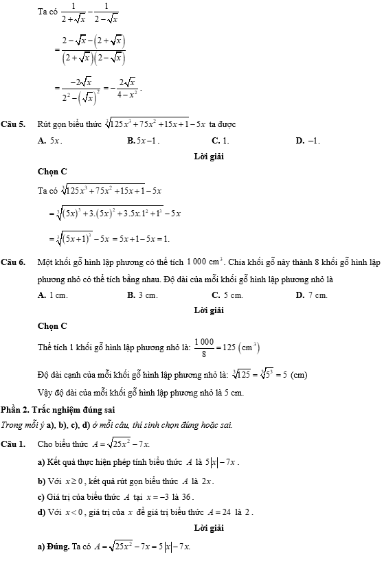 Đề kiểm tra Toán 9 Kết nối tri thức Chương 3  (có lời giải)