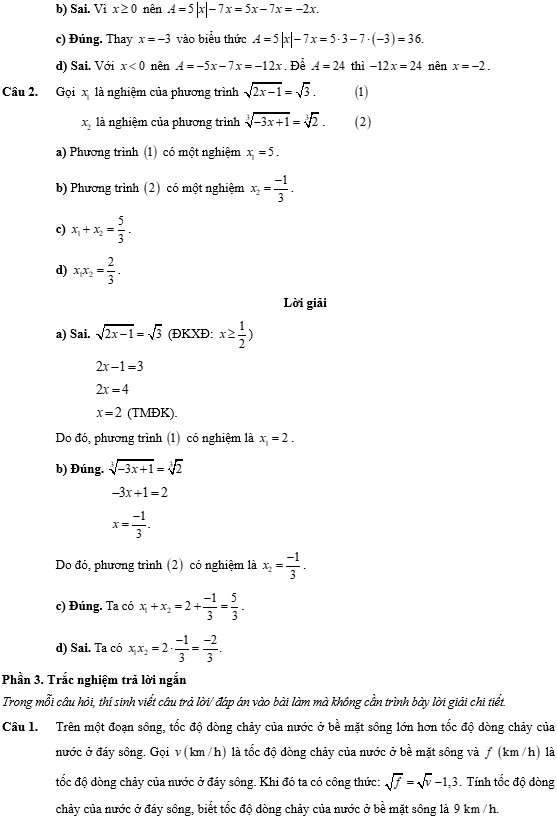 Đề kiểm tra Toán 9 Kết nối tri thức Chương 3  (có lời giải)
