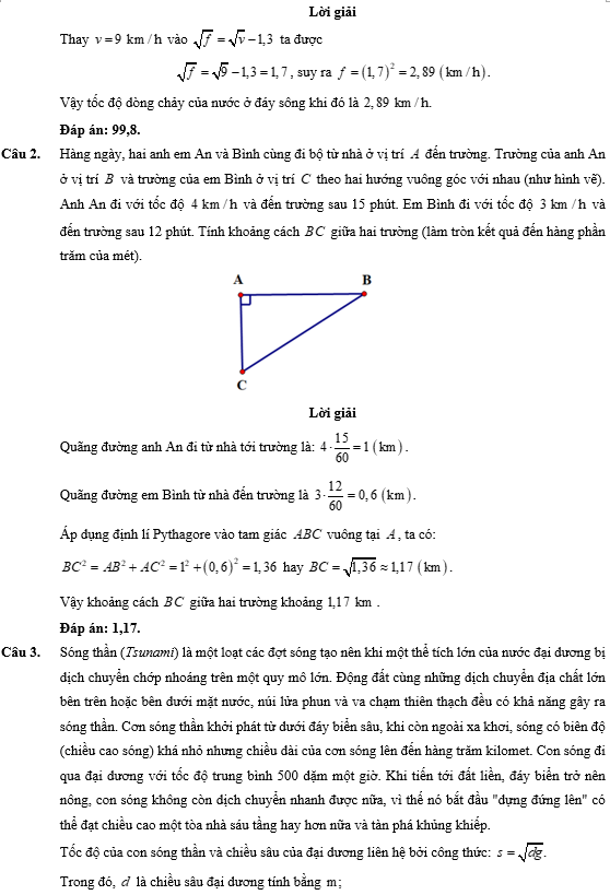 Đề kiểm tra Toán 9 Kết nối tri thức Chương 3  (có lời giải)