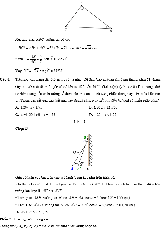 Đề kiểm tra Toán 9 Kết nối tri thức Chương 4  (có lời giải)
