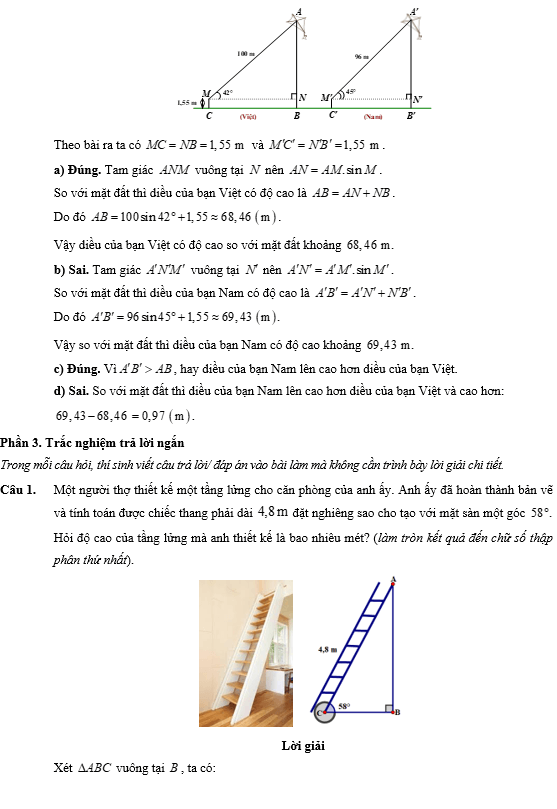 Đề kiểm tra Toán 9 Kết nối tri thức Chương 4  (có lời giải)