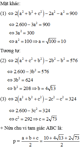 Bài tập Công thức Heron tính diện tích tam giác (cực hay, chi tiết)