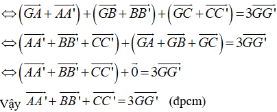 Bài tập về Quy tắc trọng tâm tam giác của vecto (cực hay, chi tiết)