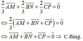 Bài tập về Quy tắc trọng tâm tam giác của vecto (cực hay, chi tiết)