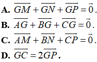 Bài tập về Quy tắc trọng tâm tam giác của vecto (cực hay, chi tiết)