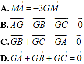 Bài tập về Quy tắc trọng tâm tam giác của vecto (cực hay, chi tiết)