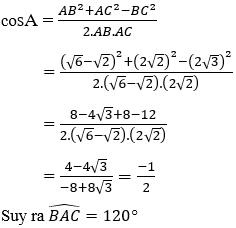 Cách giải bài tập về Định lí Cô-sin trong tam giác (cực hay, chi tiết)