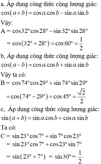 Cách làm bài tập Công thức cộng lượng giác (cực hay, chi tiết)