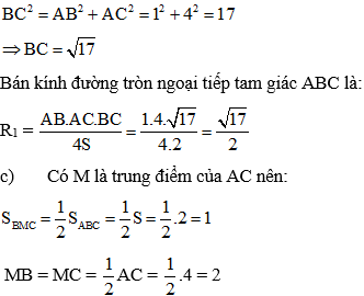 Cách tính bán kính đường tròn ngoại tiếp tam giác (cực hay, chi tiết)