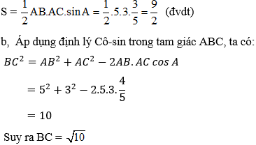 Công thức, cách tính Diện tích tam giác (cực hay, chi tiết)