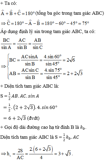 Công thức, cách tính Diện tích tam giác (cực hay, chi tiết)